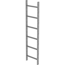 Schachtleiter 6 Sprossen L 1,68 m B440 mm LW 300 mm Stahl verzinkt, 061006
