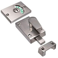 1Pc Bathroom Stall Door Latch, Latch Indicating Lock, Stainless Steel
