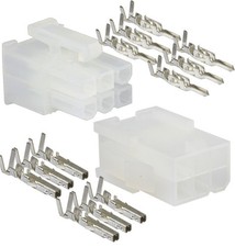 Molex 6 Circuit Wire Connector - 5 Complete Conn. w/Pins Mini-Fit Jr
