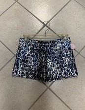 Adult Med Metallic Animal Print Cheer Dance Gymnastics Spandex Bike Shorts NWT