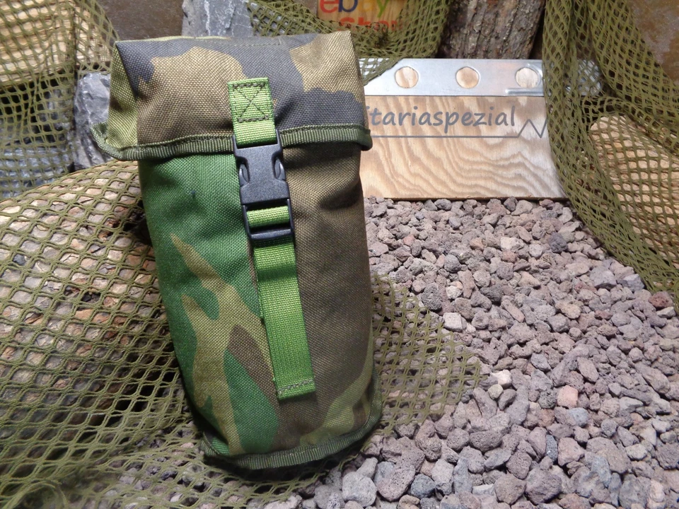 Orig.NL Mariniers MOLLE Aufbau & Koppeltasche Feldflasche woodland NEU