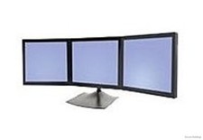 Ergotron DS100 Steel Triple-monitor Desk Stand - Horizontal - Black 33-323-200
