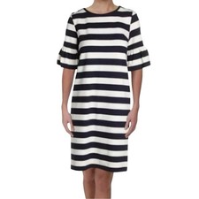 Lauren by Ralph Lauren Blue & White Stripe Shift Dress Size Small
