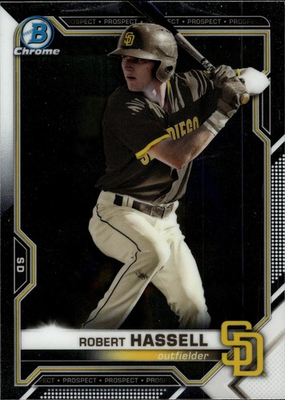#ad 2021 Bowman #BCP 120 Robert Hassell Chrome Prospects $1.99