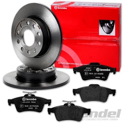 brembo BREMSSCHEIBEN 280mm + BELÄGE HINTEN passend für FORD FOCUS II MK2 + C-MAX