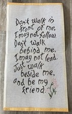 DON  T WALK IN FRONT OF ME  Hand Painted Needlepoint Canvas 25  x 13  VIP 322