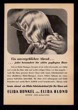 3w7768/ Alte Reklame von 1950 &ndash; ELIDA Sch&ouml;nheitsbad f&uuml;r die Haare.