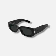Saint Laurent Unisex Black SL697 Rectangular Sunglasses 51-21-140