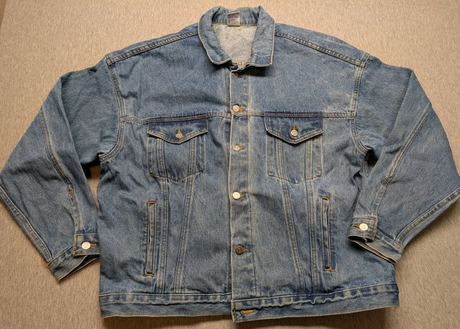 90s Vintage Size XL Denim Jacket With Hewlett Packard HP Emboss Made In The USA