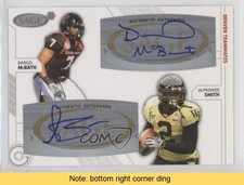 2009 SAGE Squared Dual Auto Darcel McBath Alphonso Smith #SA-54 Auto READ 0af
