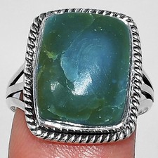 Natural Peruvian Opalina 925 Sterling Silver Ring s.9 Jewelry R-1010