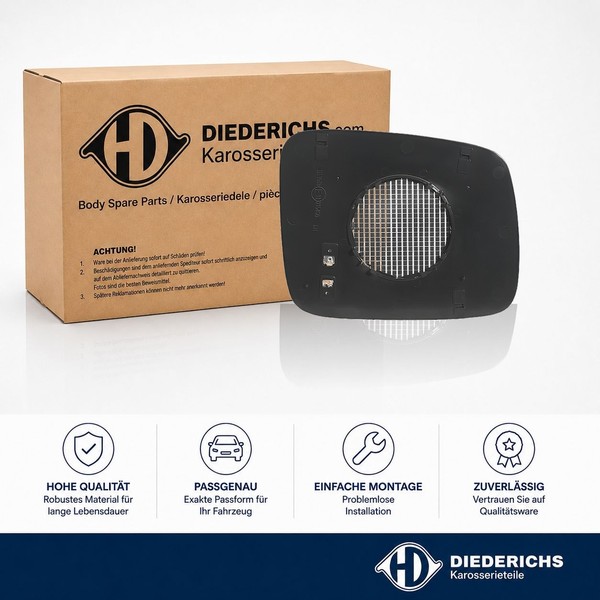 Spiegelglas Aussenspiegel Links Diederichs 2270129 FÜR VW-image