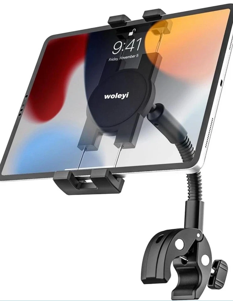 Handlebar Tablet Phone Holder Bike Pram Mount Flexible Stand Adjustable Arm 360° - Image 3 of 4
