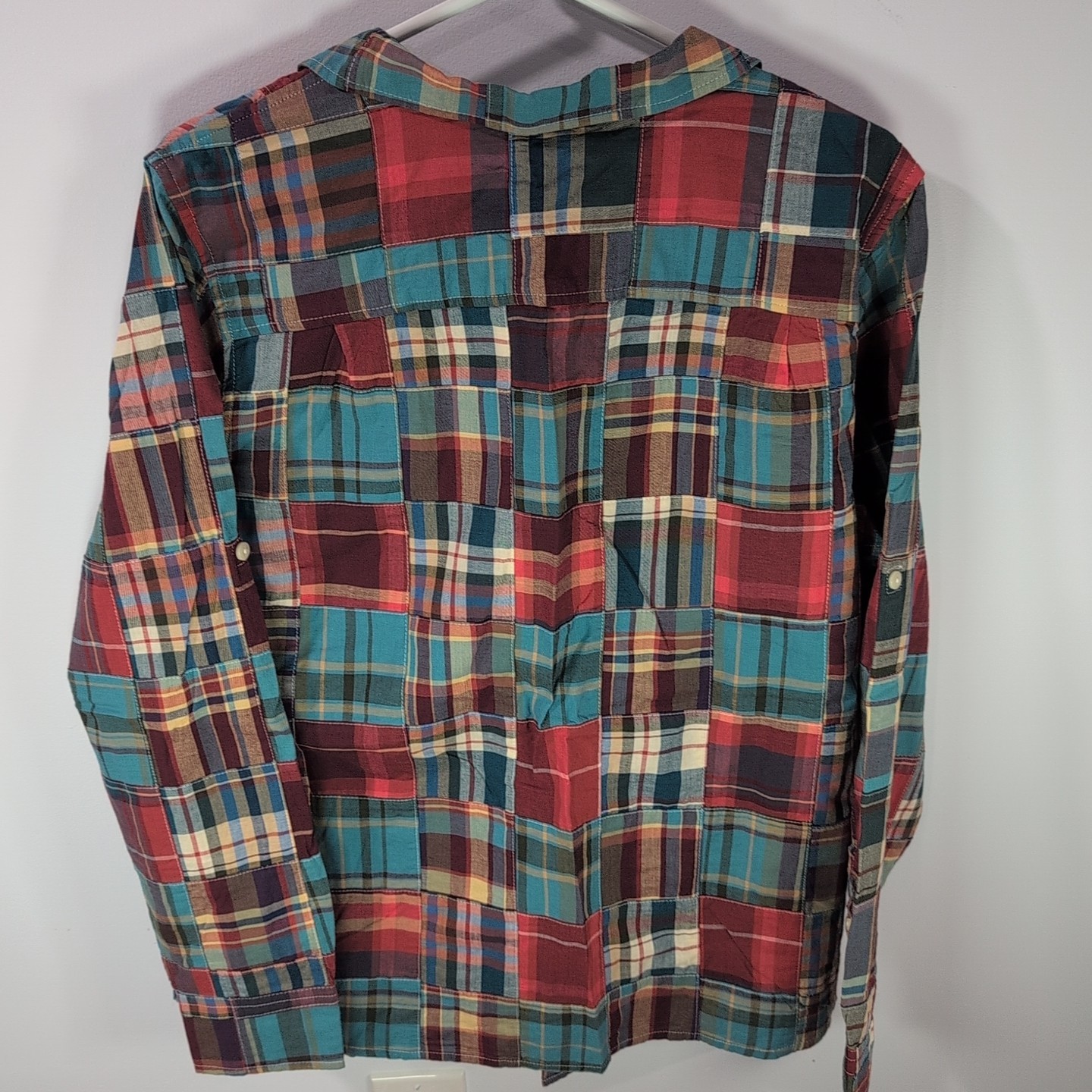 LL Bean Patchwork Button Down Shirt And Shorts Ma… - image 7