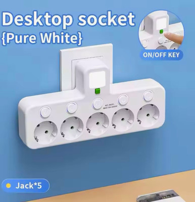EU Plug 4 AC Socket Power Strip Multi-Purpose Socket Universal Network Filte