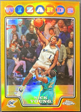 ( /50 Gold ) Nick Young 2008-09 Topps Chrome #53 Gold Refractor Wizards Rare