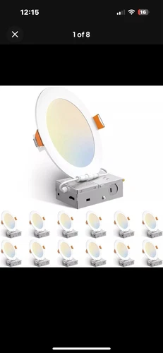4 Inch 10W 5CCT Ultra-Thin LED Recessed Ceiling Light with Junction Box Dimmable