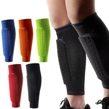 Soccer Shin Guard Sleeves Calf Sleeve Honeycomb Pads Football Sport Leg Shin Pad