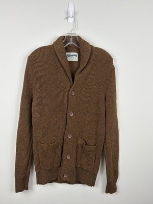 The Stronghold X Primark Cardigan Men Small Brown Heavy Chunky Cotton Knit