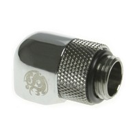 Bitspower Adapter 90 Grad G1/4 Ag Auf G1/4 Ig - Drehbar, Silber GläNzend