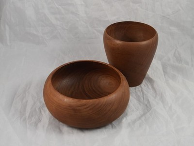 Set 2 60s Teak Holz Schale Danish Design Denmark Wood Bowl mid century design