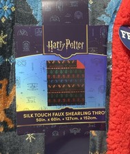 Harry Potter Winter Sherpa Lined Throw Blanket 50inx60 in New Christmas 