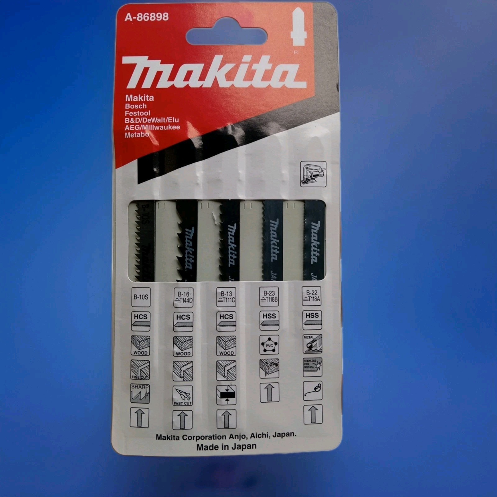 Makita (A-86898) Pack Of 5 B-10S/B-16 T144D/B-13 T111C/B-23 T118B/B-22 T118A C54