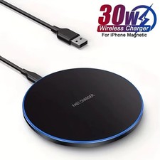 30W Wireless Charger Stand Fast Charging Pad for iPhone Samsung Xiaomi