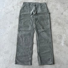Vintage Y2K Carhartt green double knee work wear carpenter pants