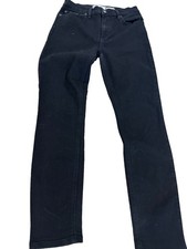 Free People Women's Hi-Rise Skinny Jeans Size 27 Black Stretch Denim Made in USA