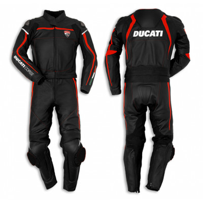 DUCATI Biker Ledranzug Herren Biker Lederkombi Rennen Motorrad Leder Jacke Hose