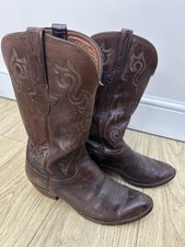 Men’s Lucchese Classics brown leather cowboy boots UK size 9.5, US 10.5 D E1623