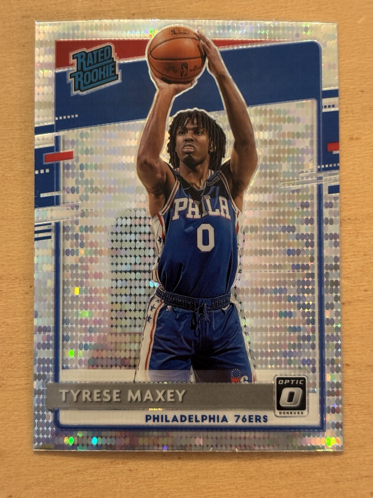2020-21 Panini Donruss Optic Tyrese Maxey Silver Pulsar Rated Rookie RC #171