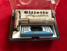 * rasoir gillette FAT BOY G2 adjustable reglable papillon ancien antique razor