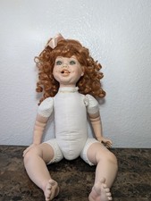 Vintage Porcelain Doll Cloth Body Numbered /5,000 Limited Edition
