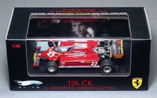 Ferrari 126CK Villeneuve 1981 Monaco GP Winner Hot Wheels Mattel 1/43 Minicar