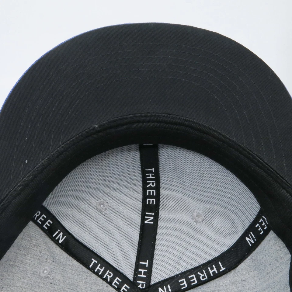 Chapéu Suzuki três em masculino Snapback ajustável cinza azul logotipo - Imagem 4 de 4