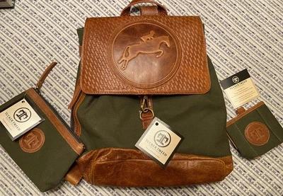 Tucker Tweed Reitstall Rucksack + Reisetasche + Leckerlibeutel Jäger/Pullover Neu mit Etikett! - Bild 1 von 4
