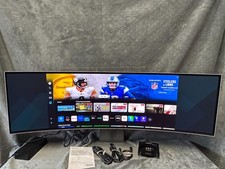 SAMSUNG 49" ODYSSEY QD-OLED CURVED MONITOR - SILVER - LS49CG954SNXZA MINT