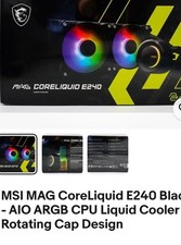 Computer - processor cooler. MSI Mag Coreliquid E240 Liquid Cooler Black, ARGB