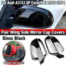 Für Audi Audi A5 S5 8T Ohne Side Assist Paar Spiegelkappen Glanz Schwarz Gehäuse