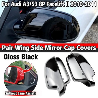 Für Audi Audi A5 S5 8T Ohne Side Assist Paar Spiegelkappen Glanz Schwarz Gehäuse