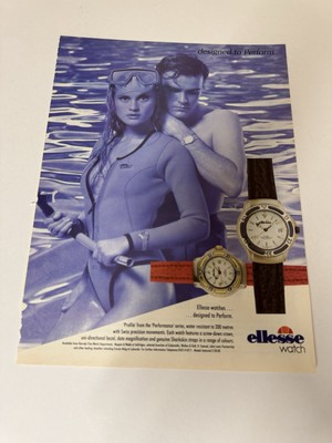 Original Ellesse Uhr Performance Profil Magazin Werbung Männerhöhle Wandbild d