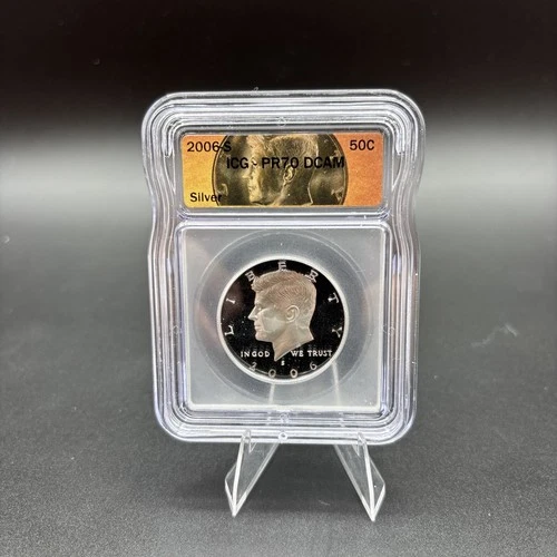 2006 S Silver Proof Kenned Half Dollar 90% Silver ICG PR 70 Deep Cameo