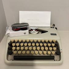 Vintage Adler Tippa Portable Typewriter, Retro, Light Beige, With Carry Case