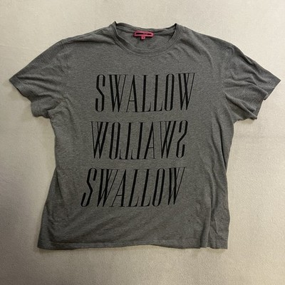MCQ by Alexander McQueen Swallow Spell Out T-Shirt Adult Size XL Gray Tee