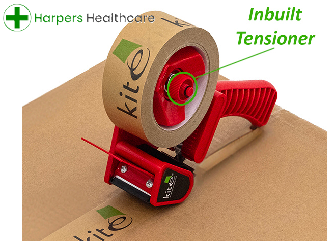 3 x red Kite Tape Gun Dispenser for wrapping, packing boxes or distribution