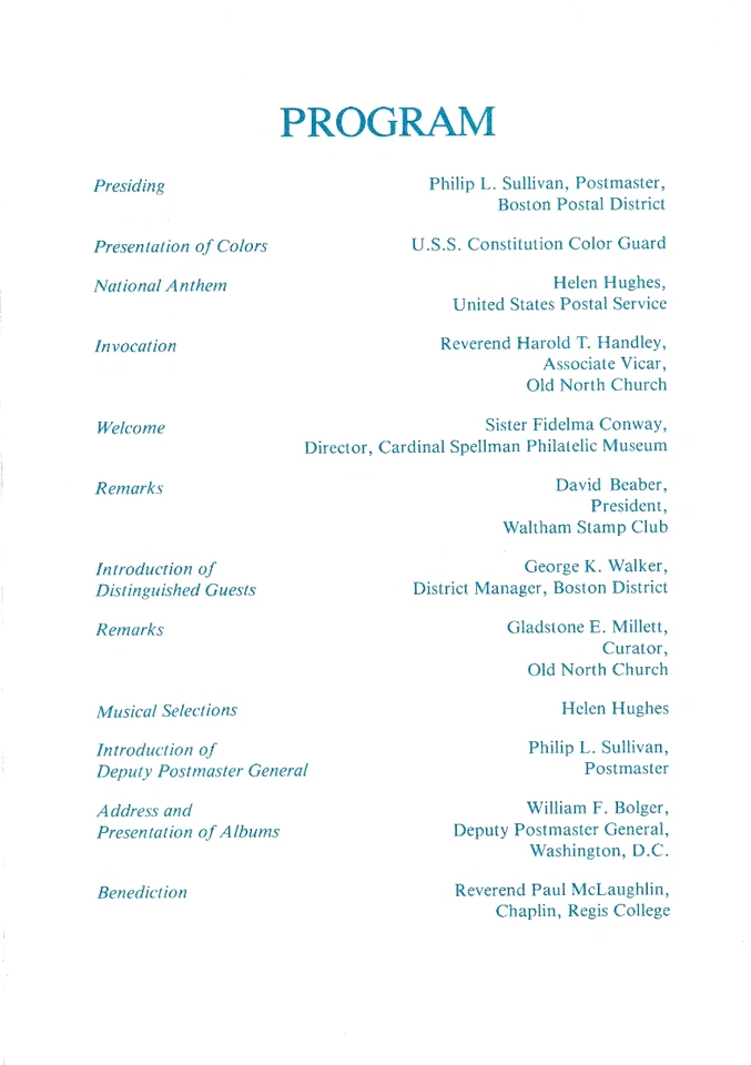 USPS  FDC Ceremony Program #1603 C1  Old North Church Americana Issue 1975 - Image 2 of 4