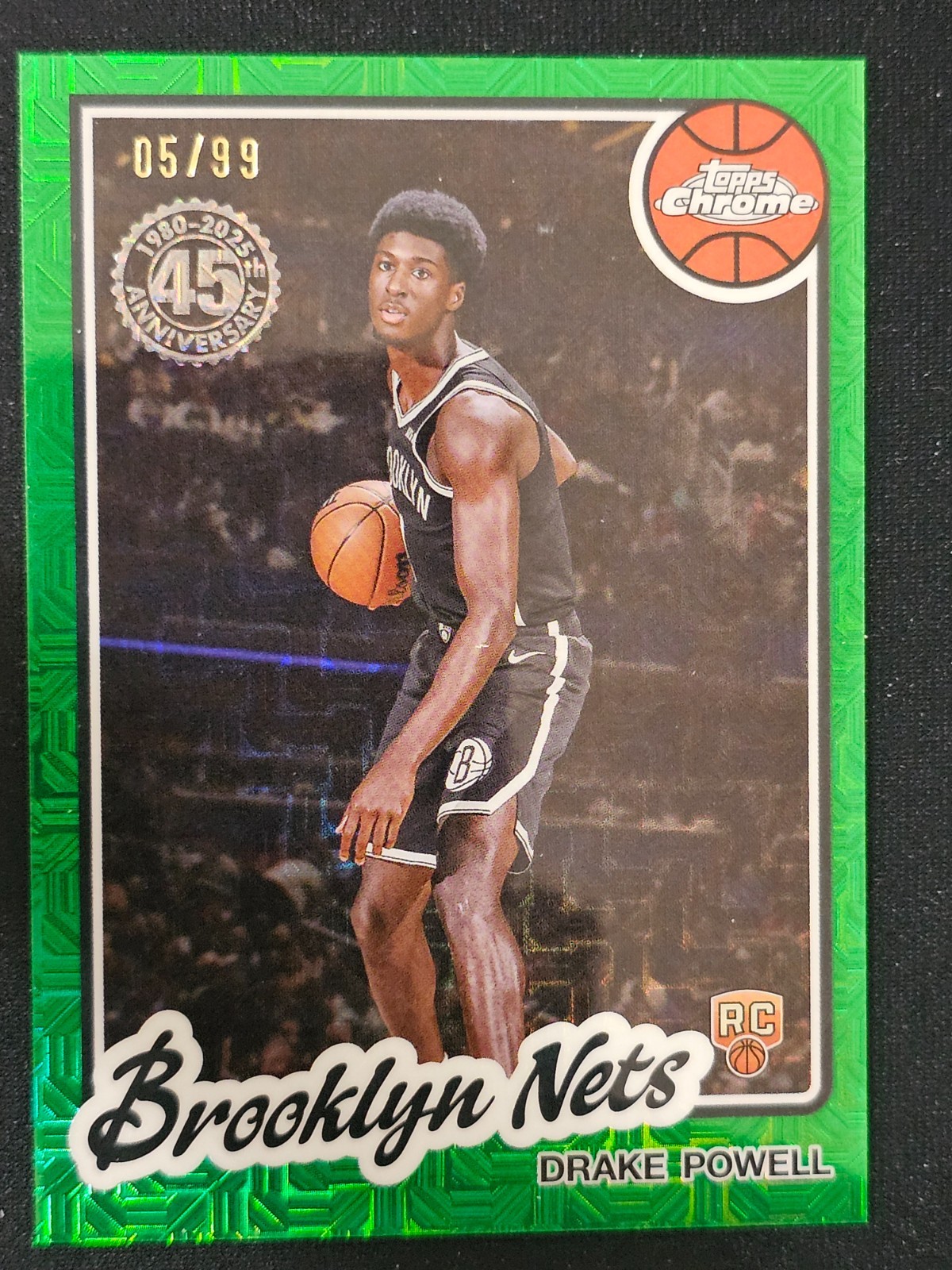 2025-26 Topps Drake Powell RC 1980-81 Topps Chrome MOJO GREEN 05/99 #TC-DP