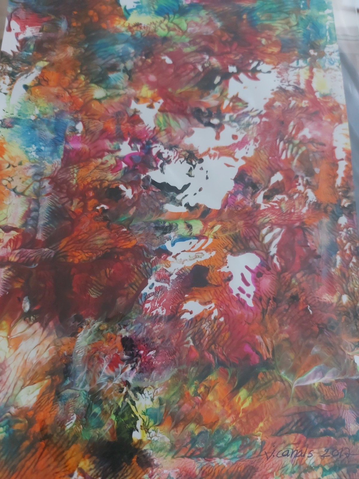 Dibujo en pintura Acrilica sobre papel de 21 x 32 sin marco, del pintor Jordi...